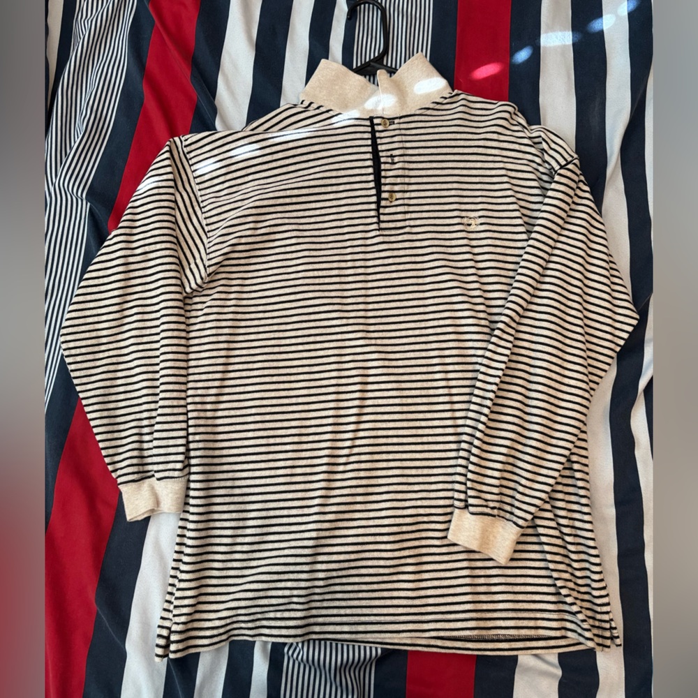Duck Head Black and Cream Striped Apparel